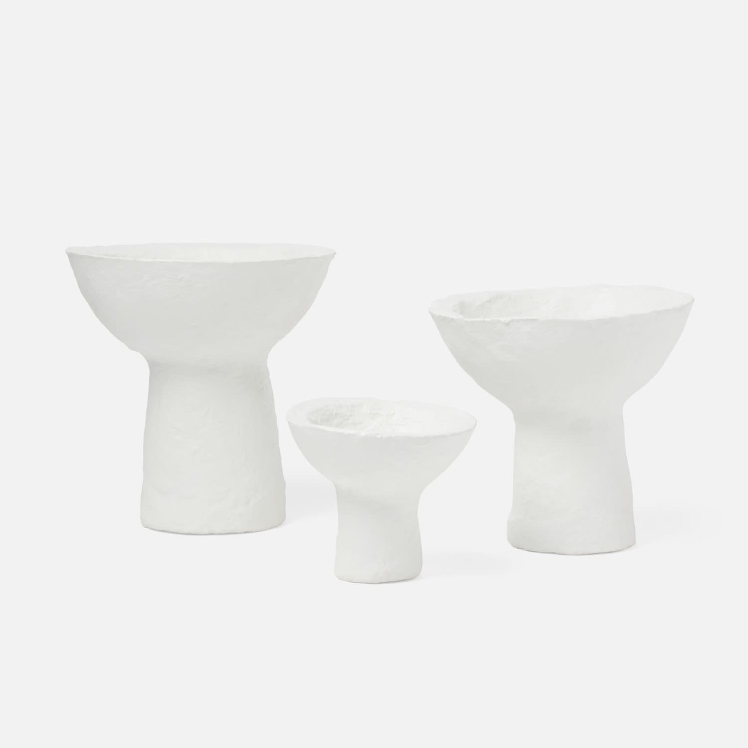 Made Goods Caton White Matte Paper Mache Set of 3