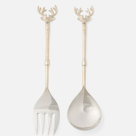 Blue Pheasant DASH, Polished Silver, 2-Piece Serving Set, Stainless Steel