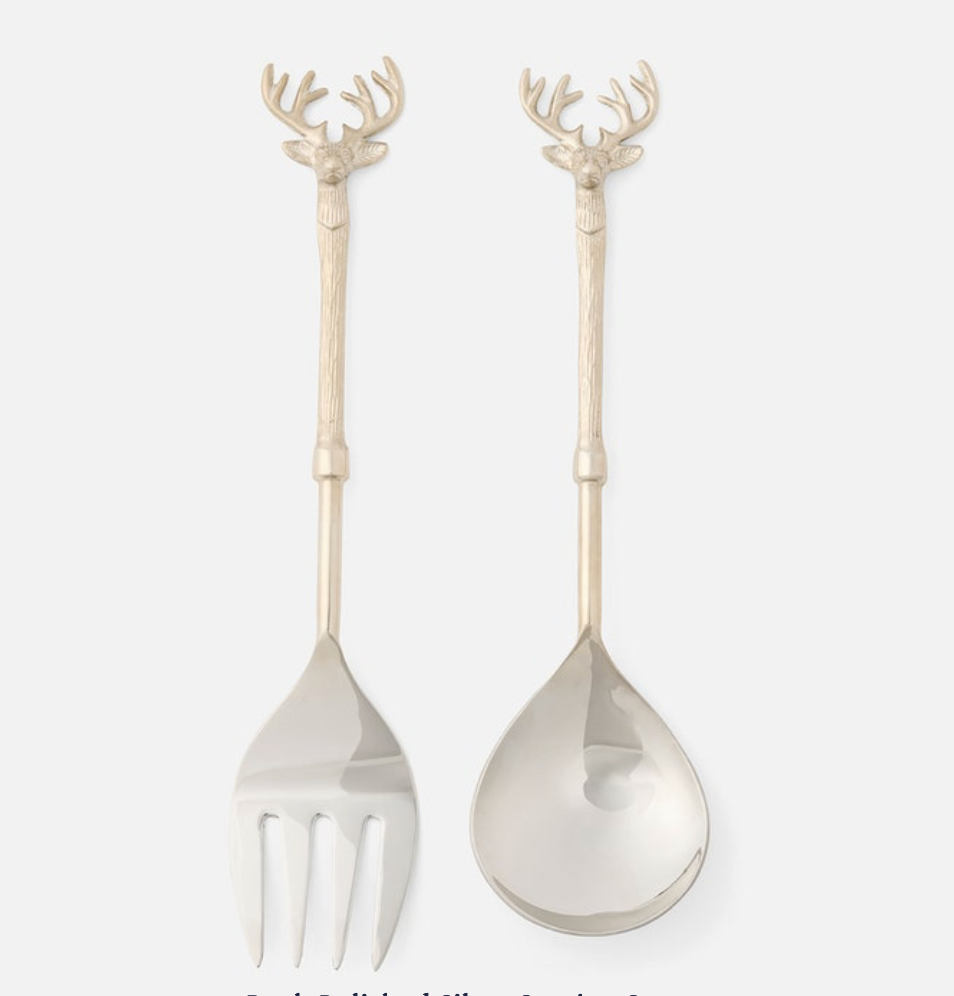 Blue Pheasant DASH, Polished Silver, 2-Piece Serving Set, Stainless Steel