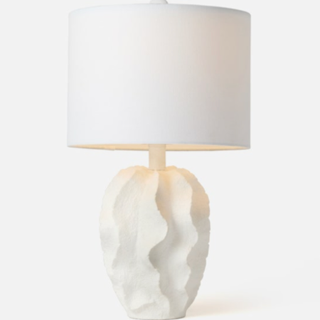 Made Goods Bethany Lamp White Resin 11"D x 18"H