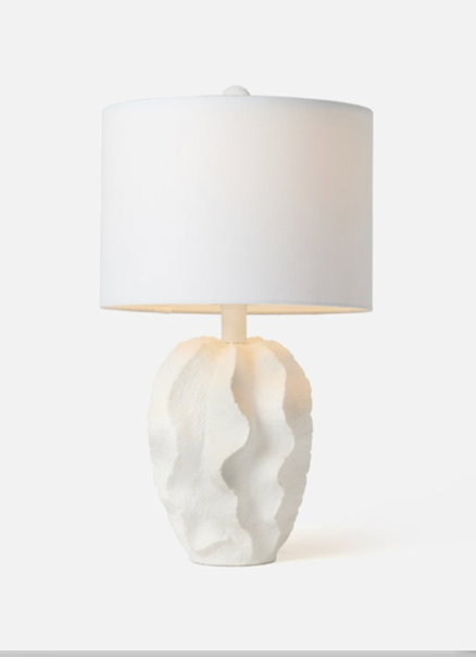 Made Goods Bethany Lamp White Resin 11"D x 18"H