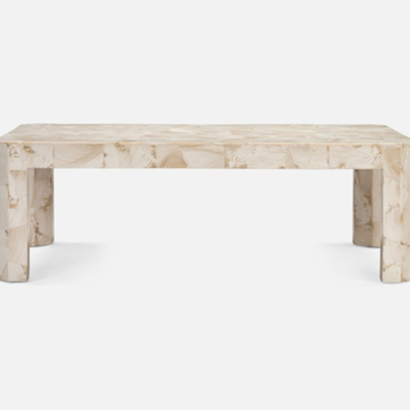 Made Goods BERGEN, Coffee Table, Natural, 52"Lx30"Wx17"H, Fossilized Stone