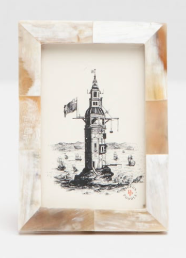 Pigeon & Poodle ESSEN, Natural, Frame, 4"x6", Horn