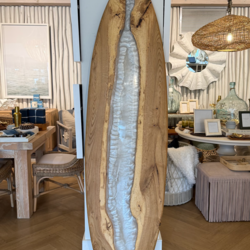 Chuck Romer Custom Oak Wood Board w MOP Resin 82" x 21.5"