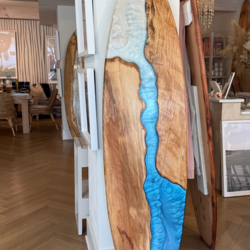 Chuck Romer Custom Maple Wood Board w Ombre Resin 82" x 21"