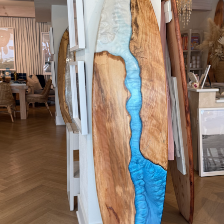 Chuck Romer Custom Maple Wood Board w Ombre Resin 82" x 21"