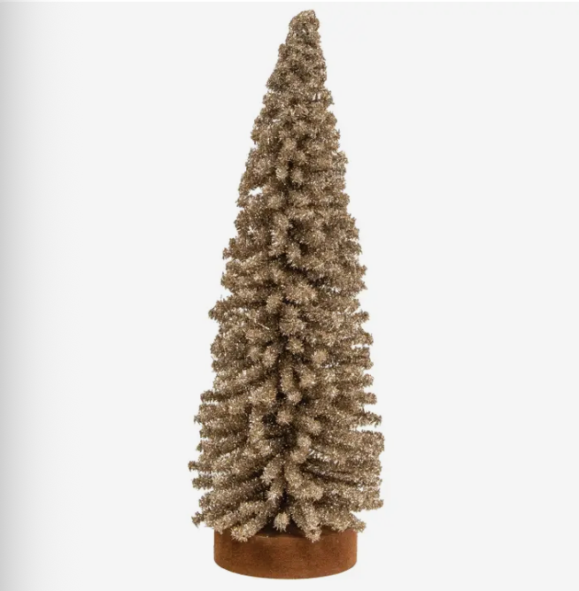 Saybrook Lane Champagne Gleam Bristle Tree 10"