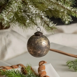 Ragon House 3" Silver Crackle Kugel Ornament