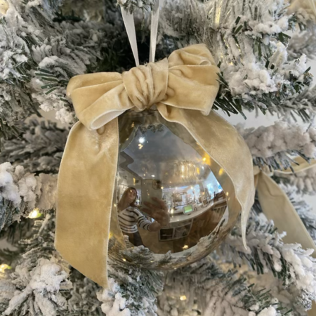 Saltwater House Calligraphy Gold Ornament