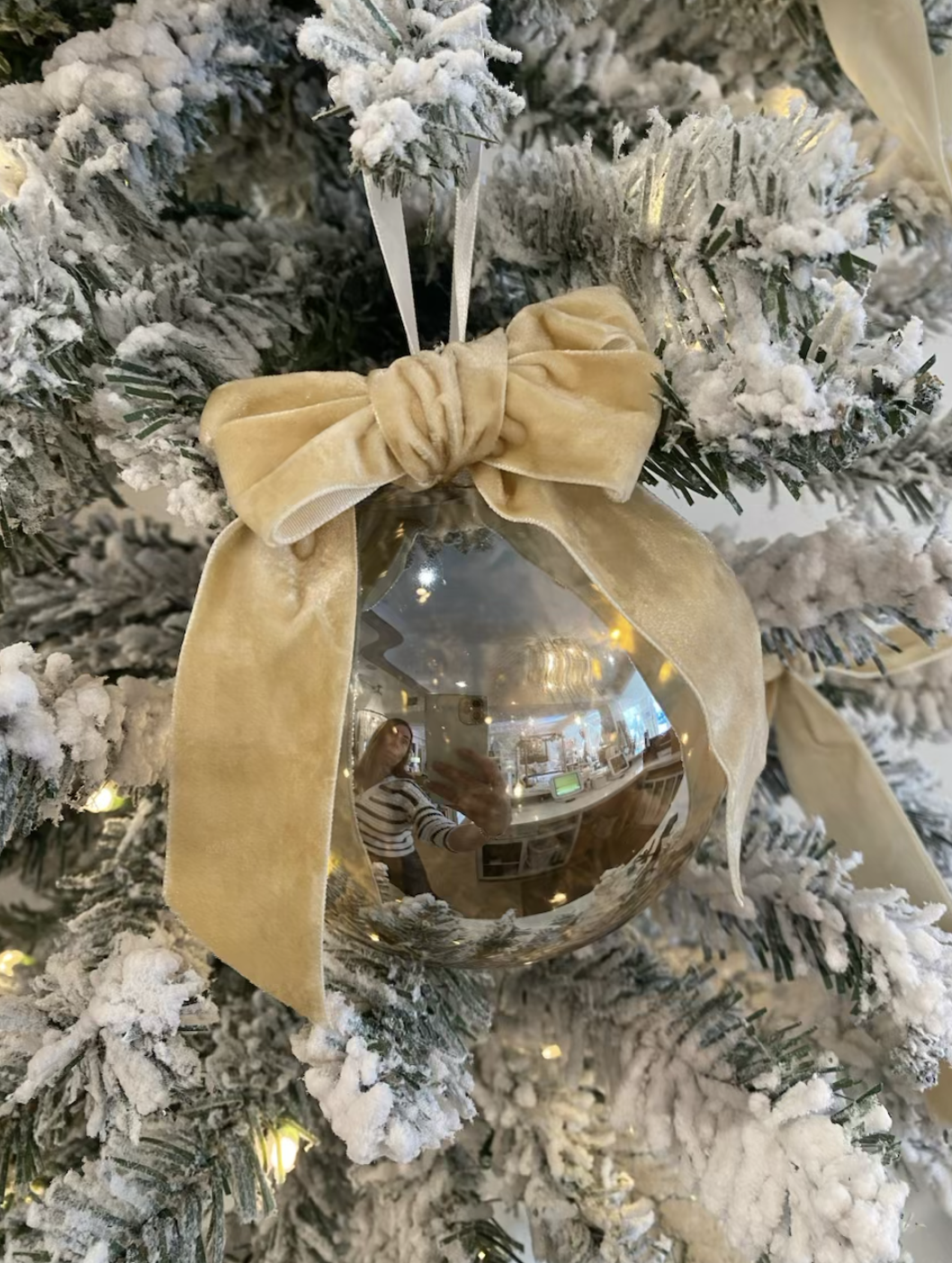 Saltwater House Calligraphy Gold Ornament