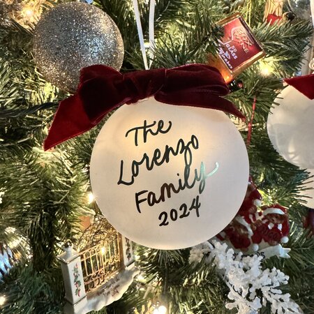 Saltwater House Calligraphy White Ornament