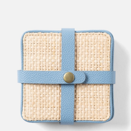 Blue Pheasant KENNETH, Natural/Country Blue, Set of 6 Coasters