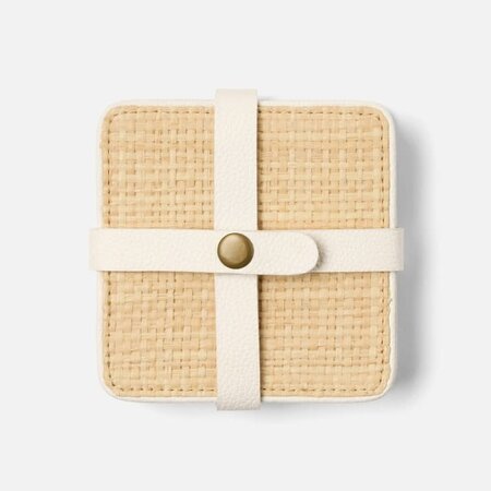 Blue Pheasant KENNETH, Natural/White, Set of 6 Coasters