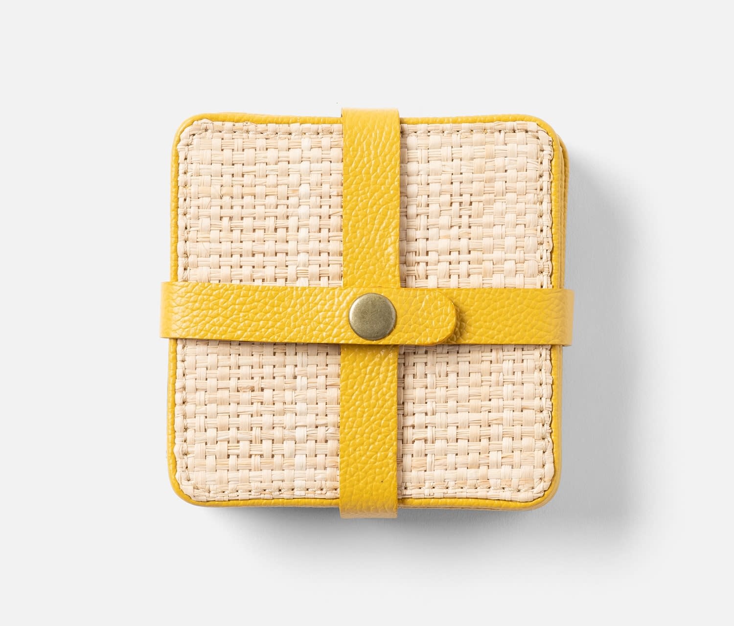 Blue Pheasant KENNETH, Natural/Dandelion, Set of 6 Coasters