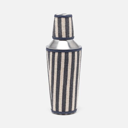 Blue Pheasant MARTELLO, Navy/Natural, Striped, Silver, Cocktail Shaker
