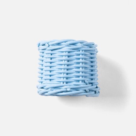 Blue Pheasant ANNMARIE, Sky Blue, Woven Napkin Ring, Rattan, Boxed, Pack/4.