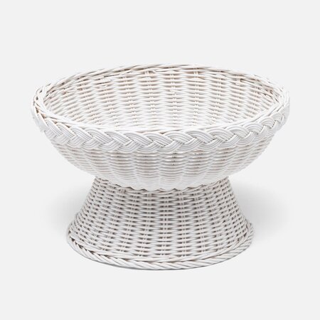 Blue Pheasant ANNMARIE, White, Fruit Bowl, Woven, Rattan
