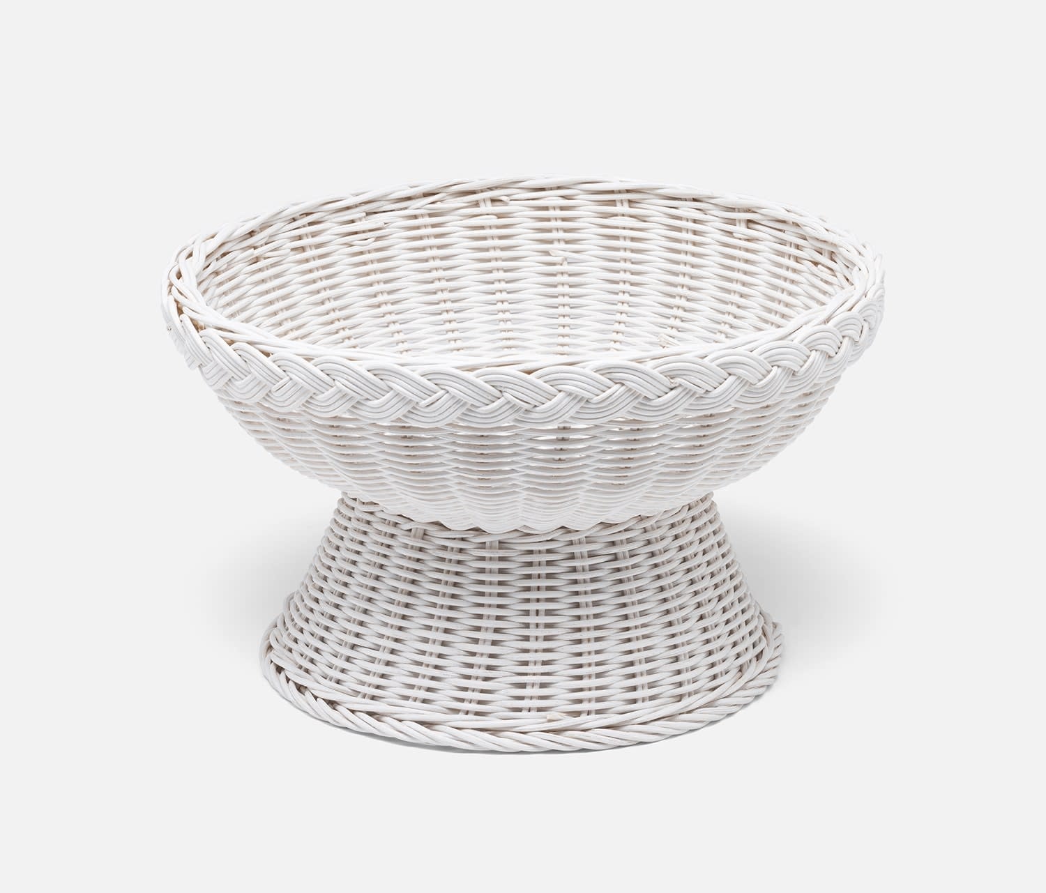 Blue Pheasant ANNMARIE, White, Fruit Bowl, Woven, Rattan