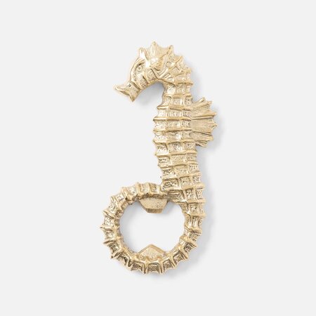 Blue Pheasant GEORGETTE Polished Gold Sea Horse Bottle Opener