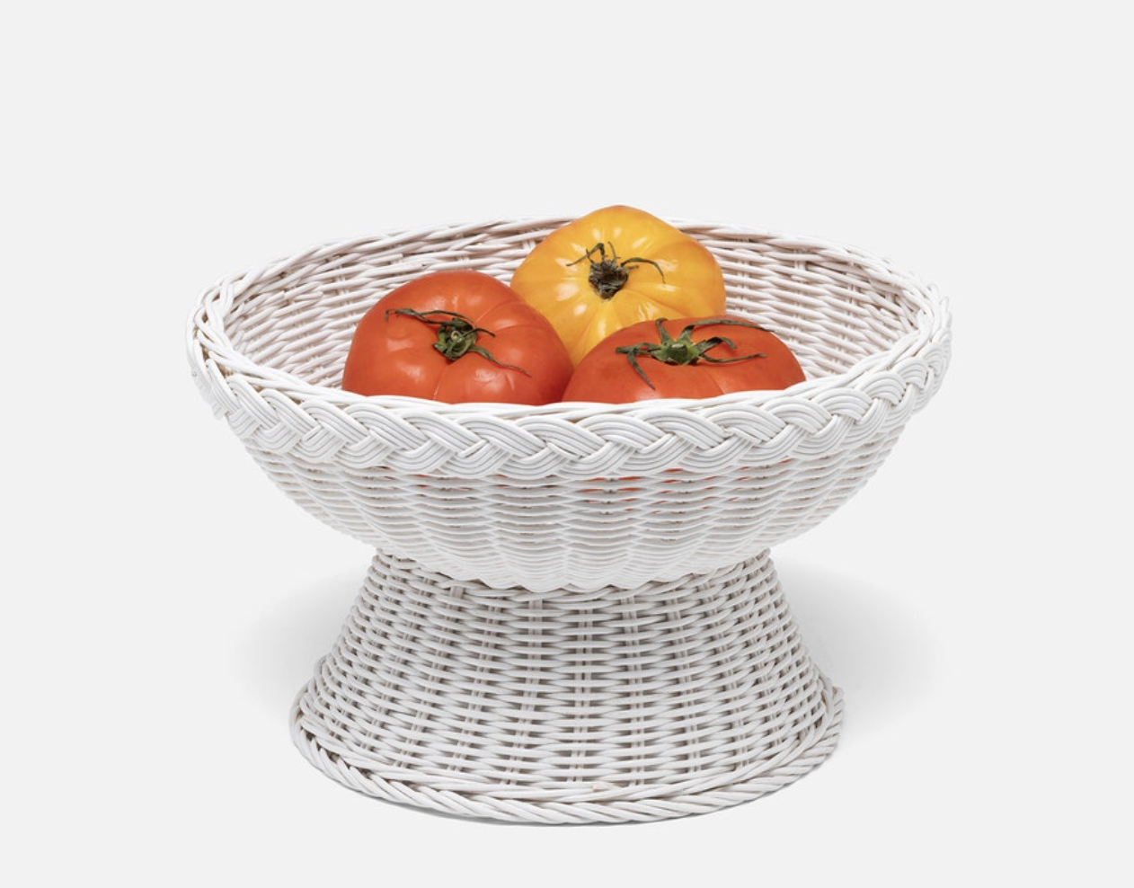 Blue Pheasant ANNMARIE, White, Fruit Bowl, Woven, Rattan