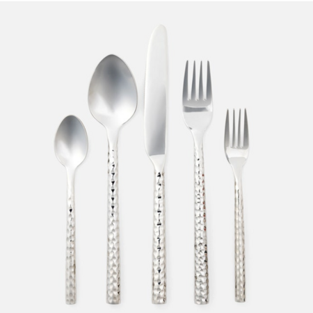 Blue Pheasant Annella Silver 5-Piece Flatware Set