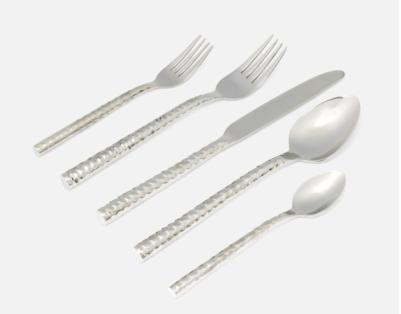 Blue Pheasant Annella Silver 5-Piece Flatware Set