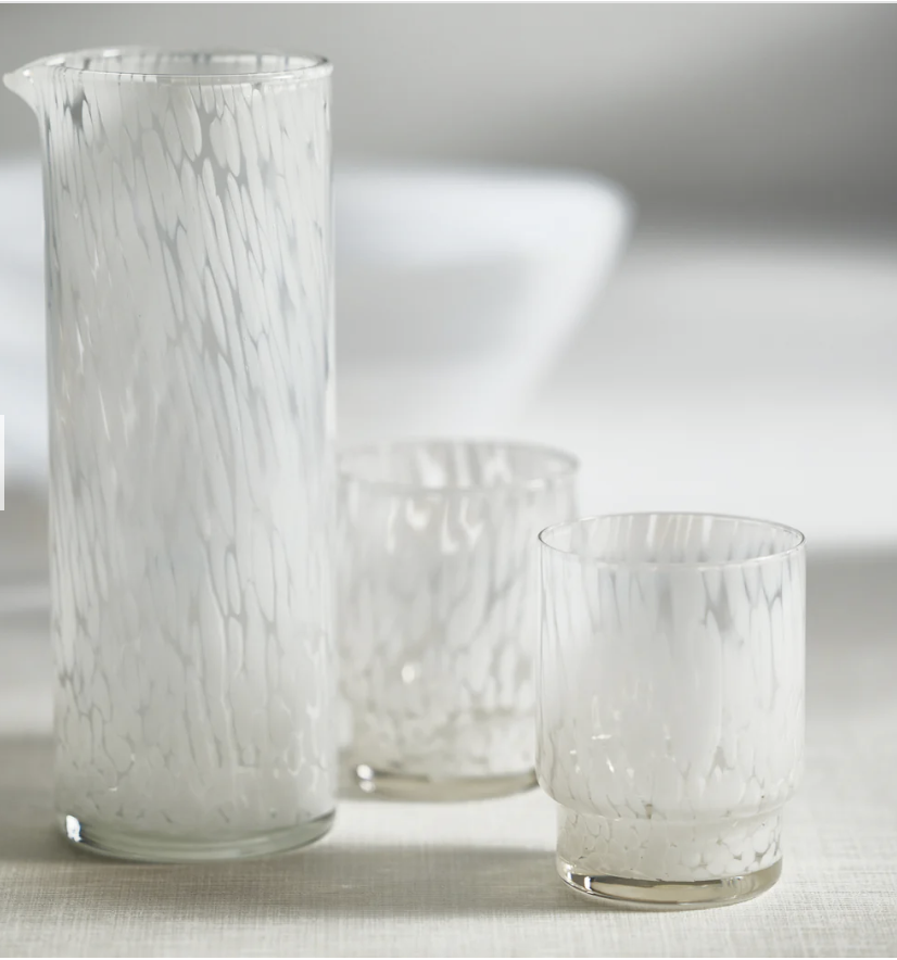 Zodax Amalfi Tortoise Glassware - White -Tumbler