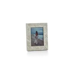 Zodax Bone Braided Photo Frame - White - 5x7