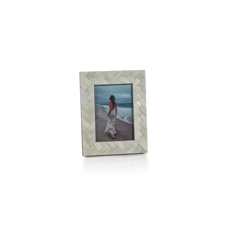 Zodax Bone Braided Photo Frame - White - 5x7