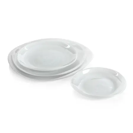 Zodax Monte Carlo Alabaster Glass Plate - White - Medium