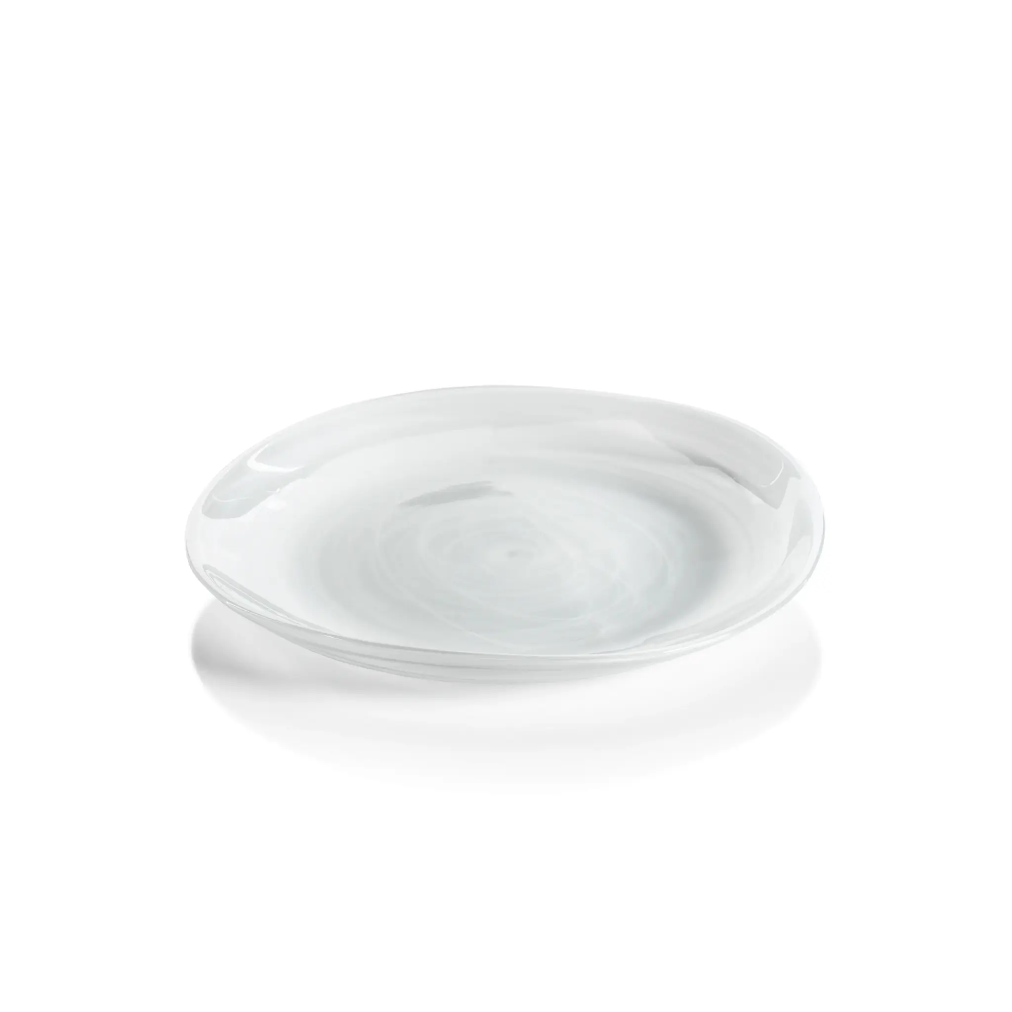 Zodax Monte Carlo Alabaster Glass Plate - White - Medium