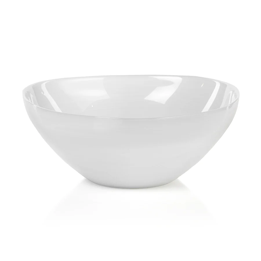 Zodax Monte Carlo Alabaster Glass Bowl - White - Large