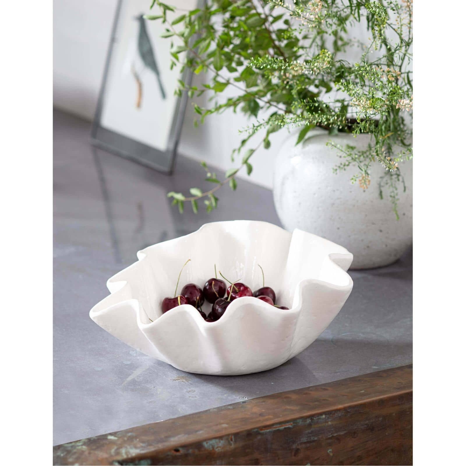 Regina Andrew Ruffle Ceramic Bowl Medium