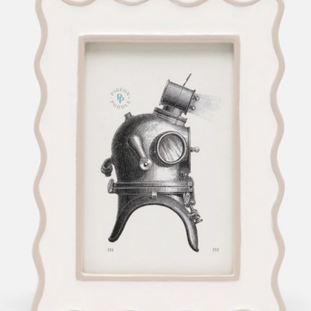 Pigeon & Poodle Keira White/Cream Enamel Frame 4x6