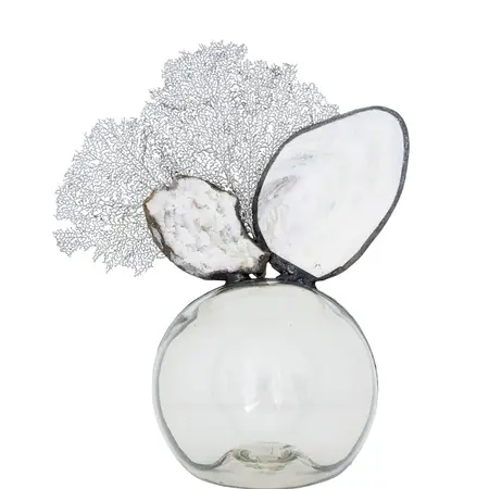Jamie Dietrich Clam Geode Silver Seafan Float - Medium