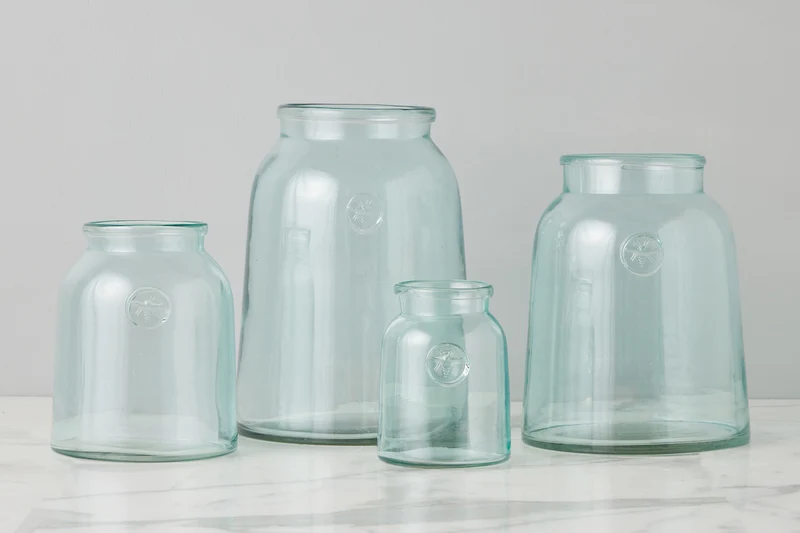 Etu Home French Bee Mason Jar Vase, Medium