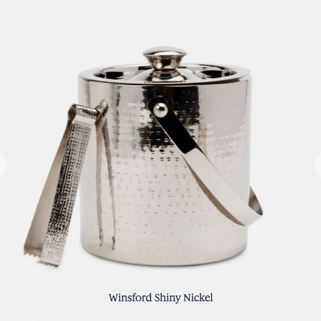 Blue Pheasant Winsford Shiny Nickel Ice Bucket