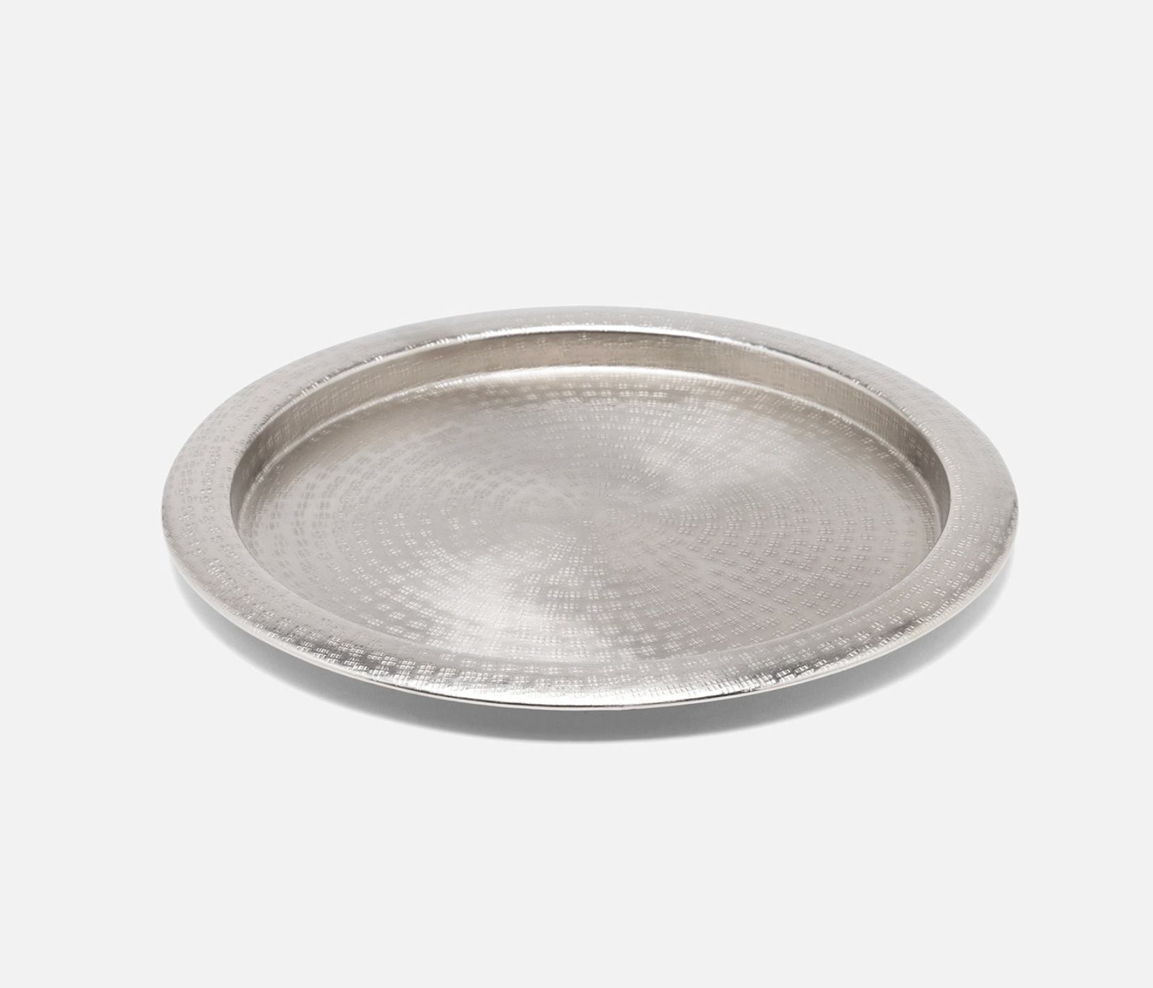 Blue Pheasant Winsford Round Tray Matte Pewter