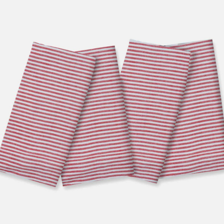 Blue Pheasant Brooks Vintage Red Stripe Cocktail Napkin Set of 4