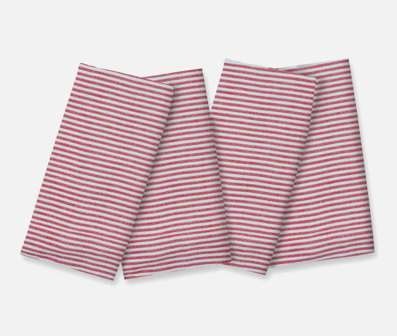 Blue Pheasant Brooks Vintage Red Stripe Cocktail Napkin Set of 4