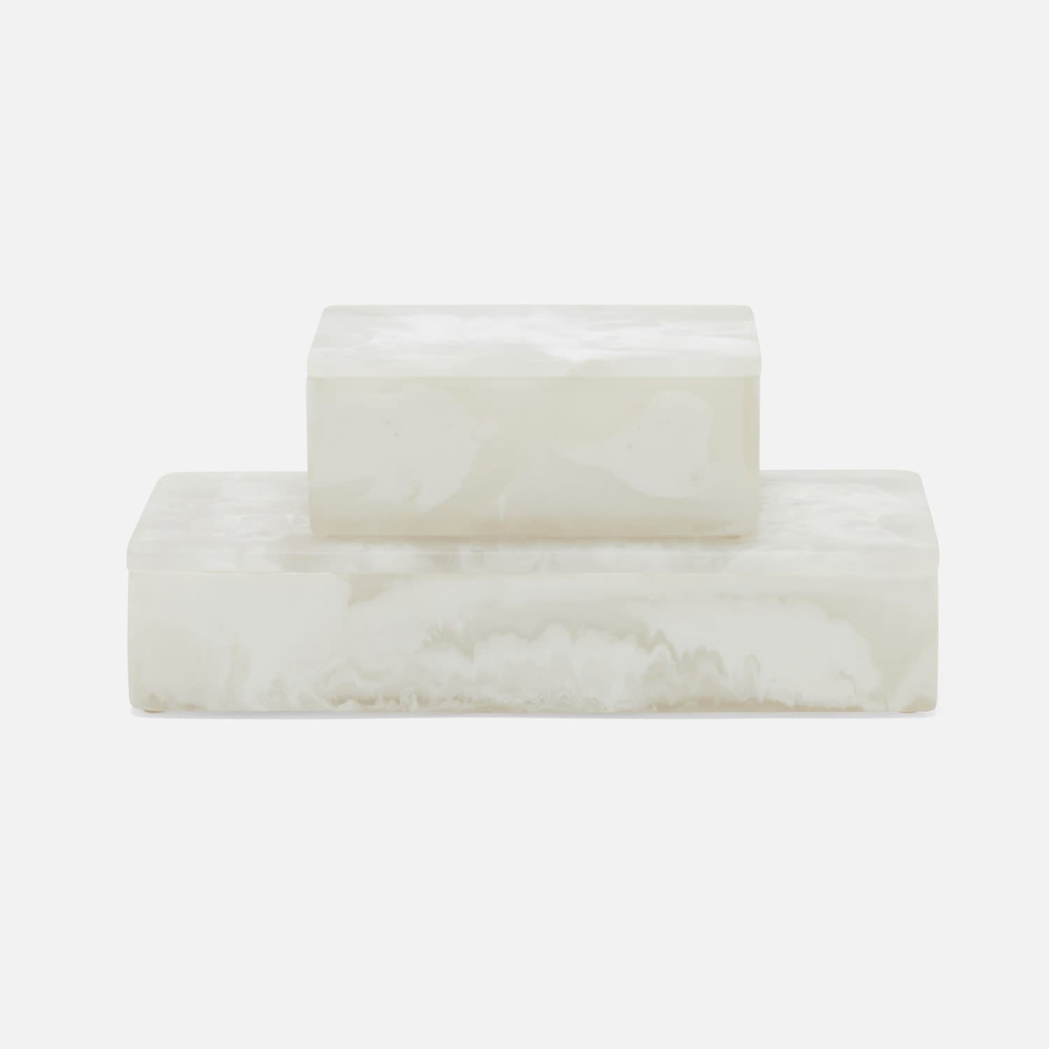 Made Goods Osias White Swirl Resin Box