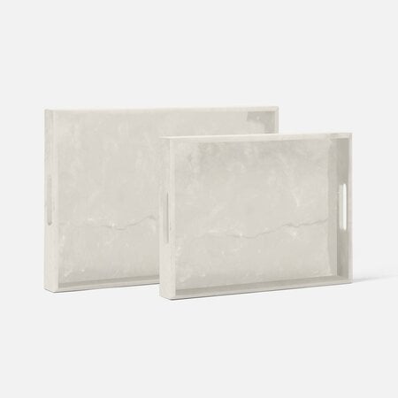 Made Goods Milan Pearl White Cast Resin Tray