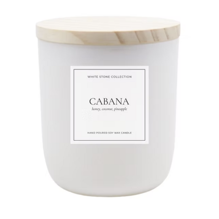 White Stone Candles White Stone Candle Cabana