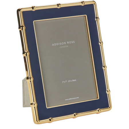 Addison Ross Gold Bamboo Navy Frame 5x7