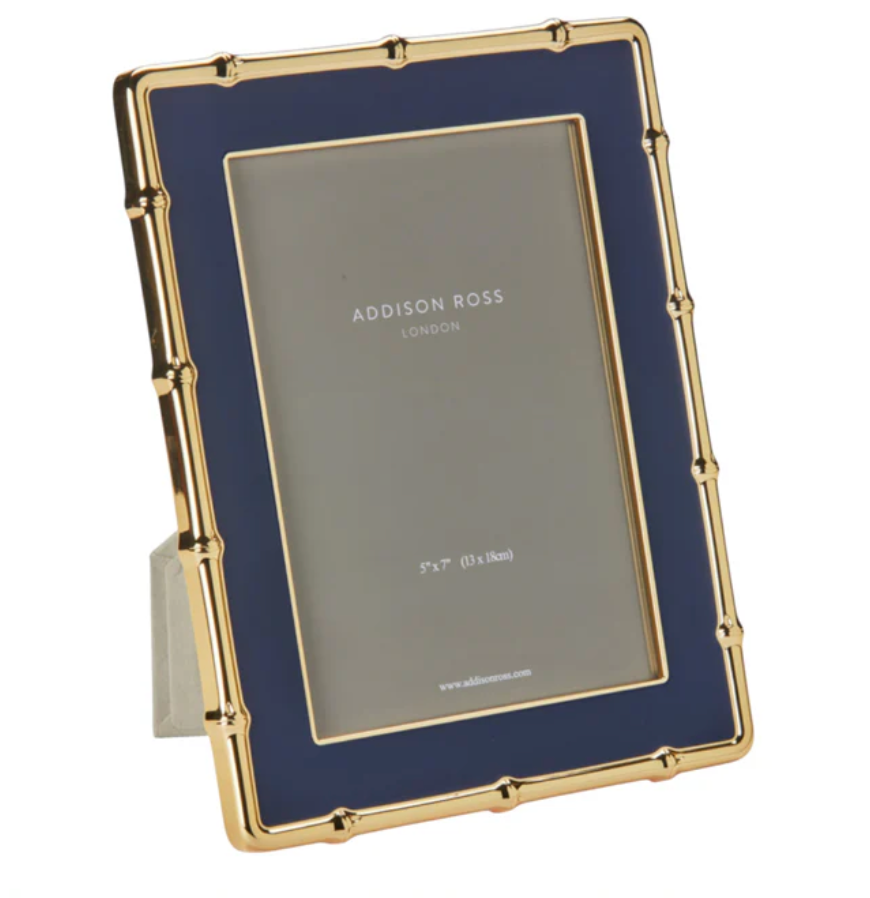 Addison Ross Gold Bamboo Navy Frame 5x7