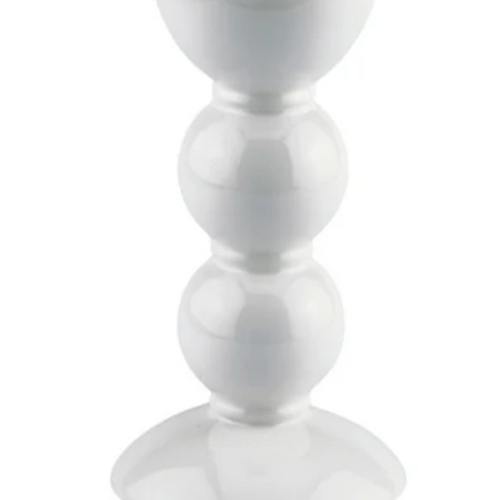 Addison Ross Medium Bobbin White Candle Stick 14cm