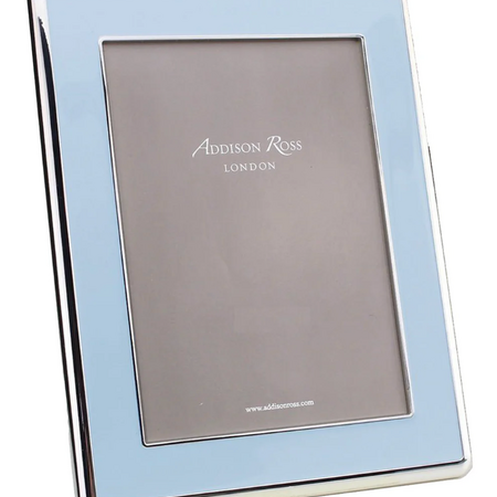 Addison Ross Powder Blue Enamel & Silver Curve Frame 30 mm 5x7