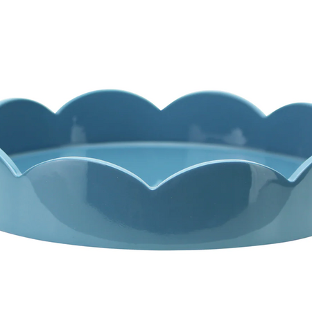 Addison Ross Scallop Tray Chambray 16x16