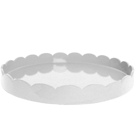 Addison Ross Scallop Tray White 16x16