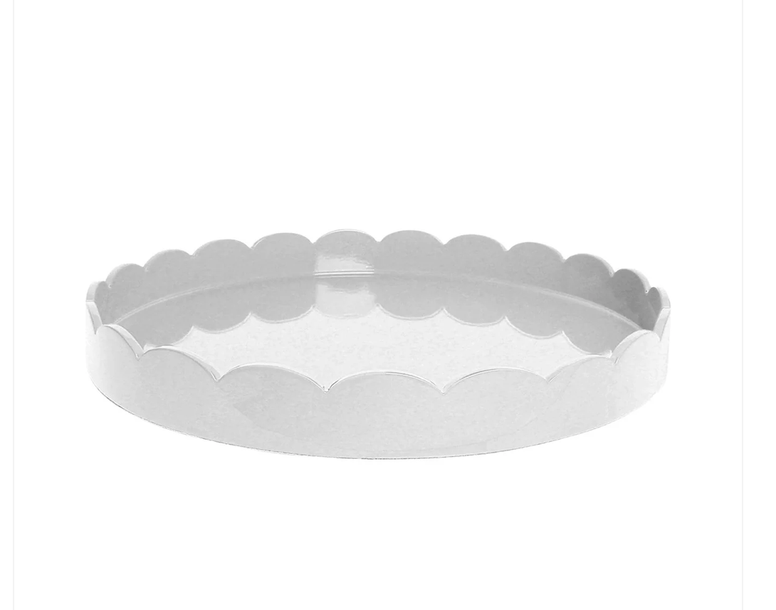 Addison Ross Scallop Tray White 16x16